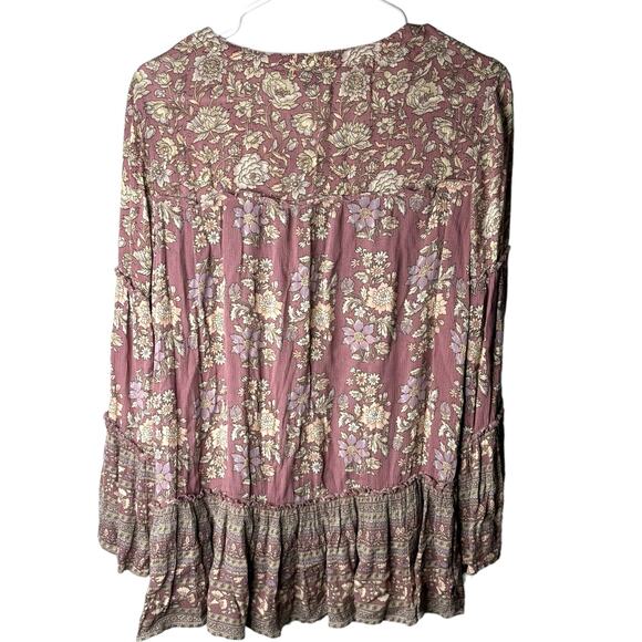 American Eagle Outfitters Tunic Blouse Womens Small Floral Boho Cottagecore - Picture 2 of 9
